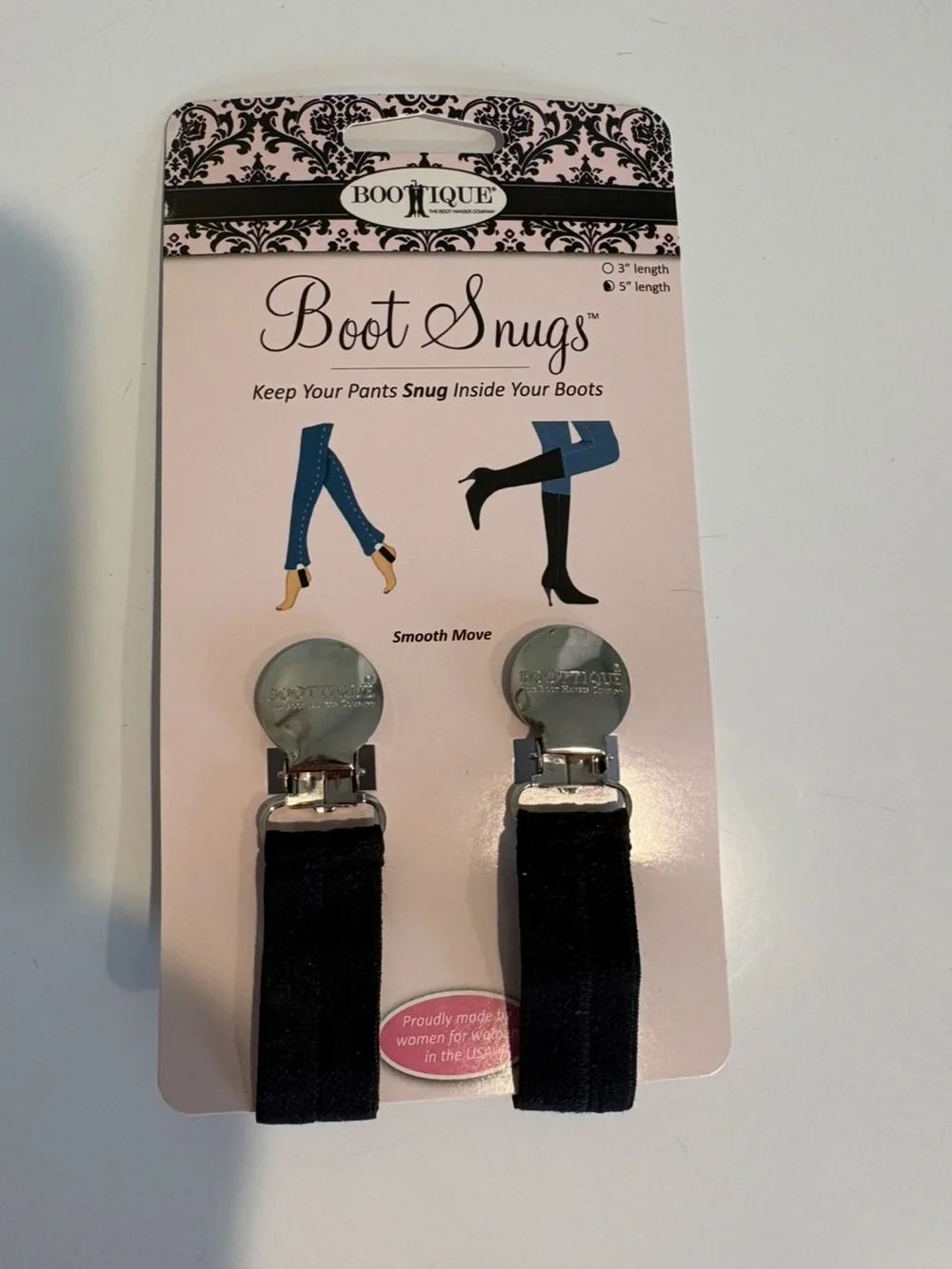 Bootique Boot Snugs Pant Clips in Black